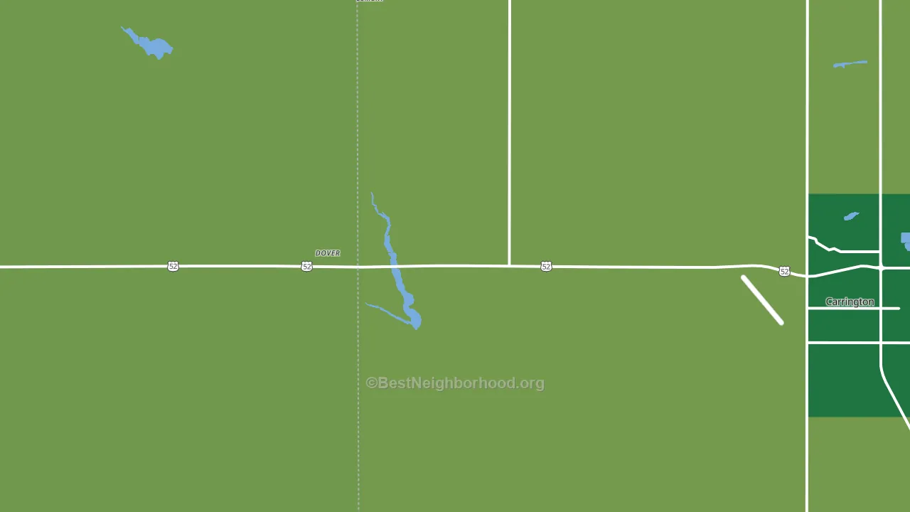 Dover, ND block-group voter-turnout map