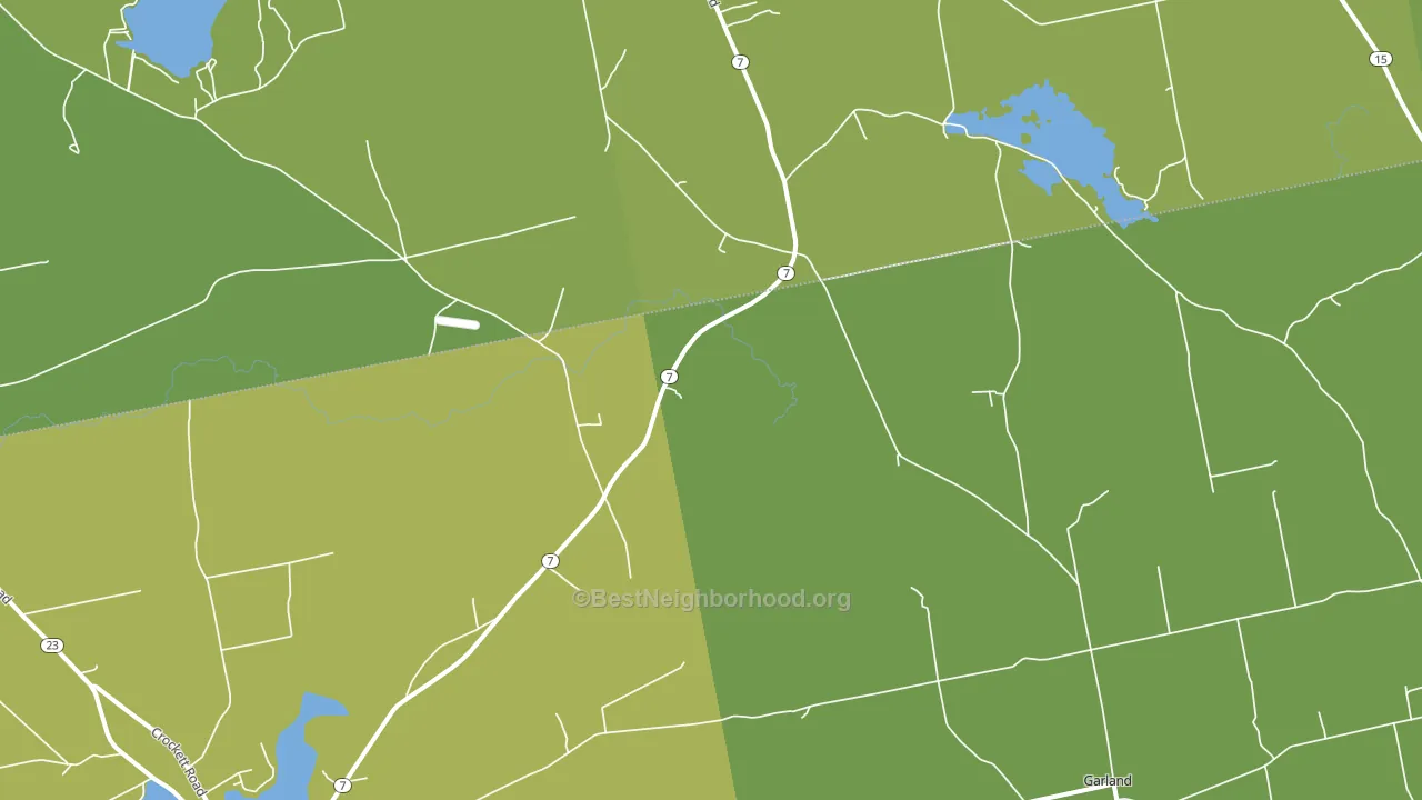Dover South Mills, ME block-group voter-turnout map