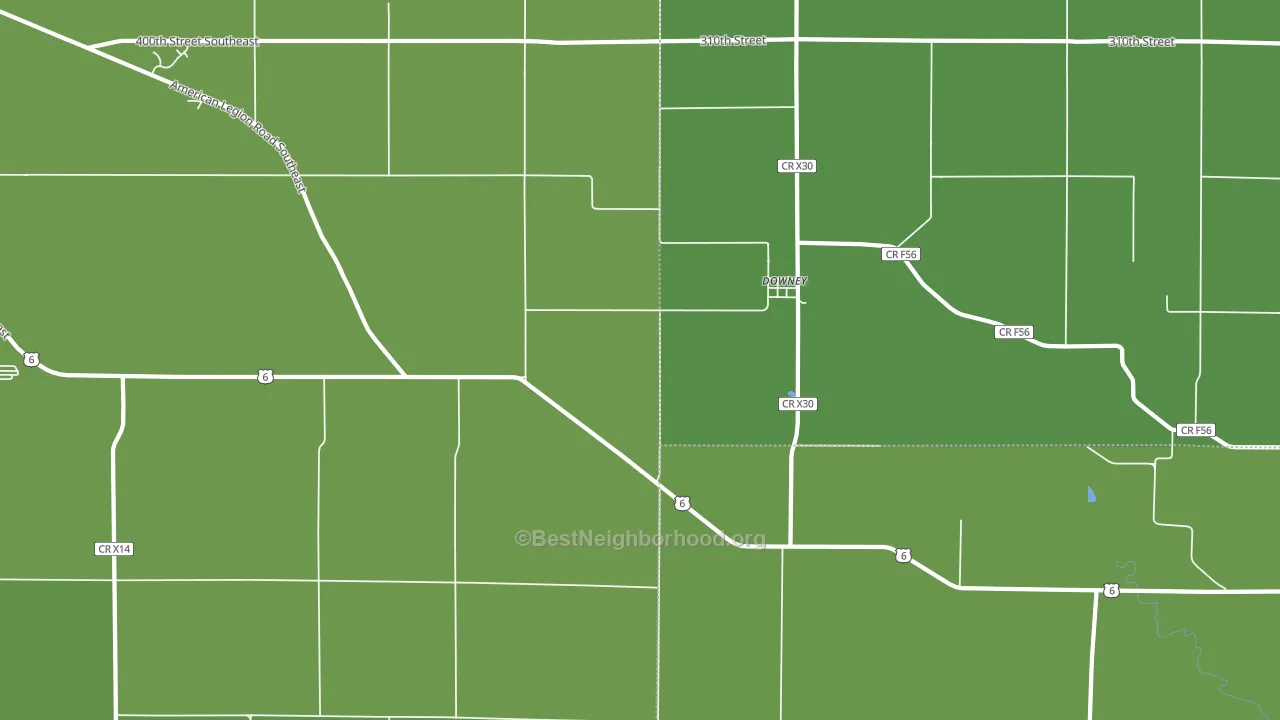 Downey, IA block-group voter-turnout map