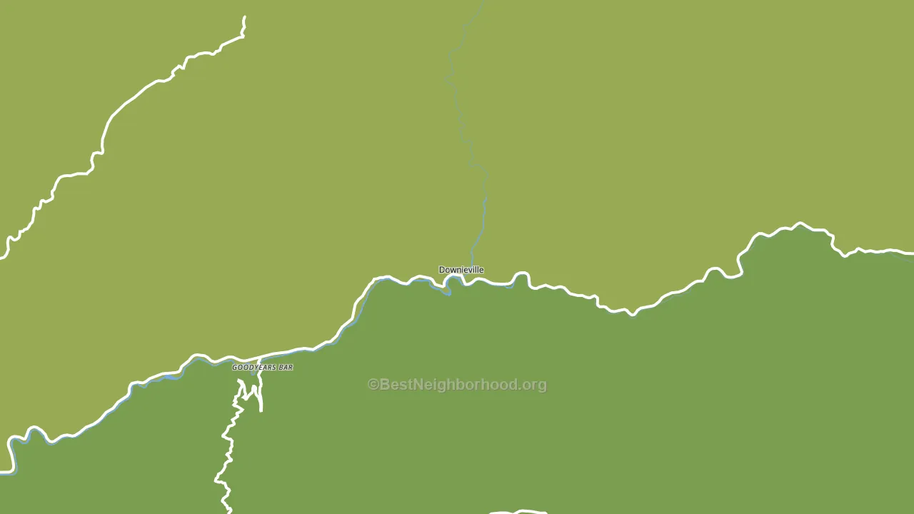 Downieville, CA block-group voter-turnout map