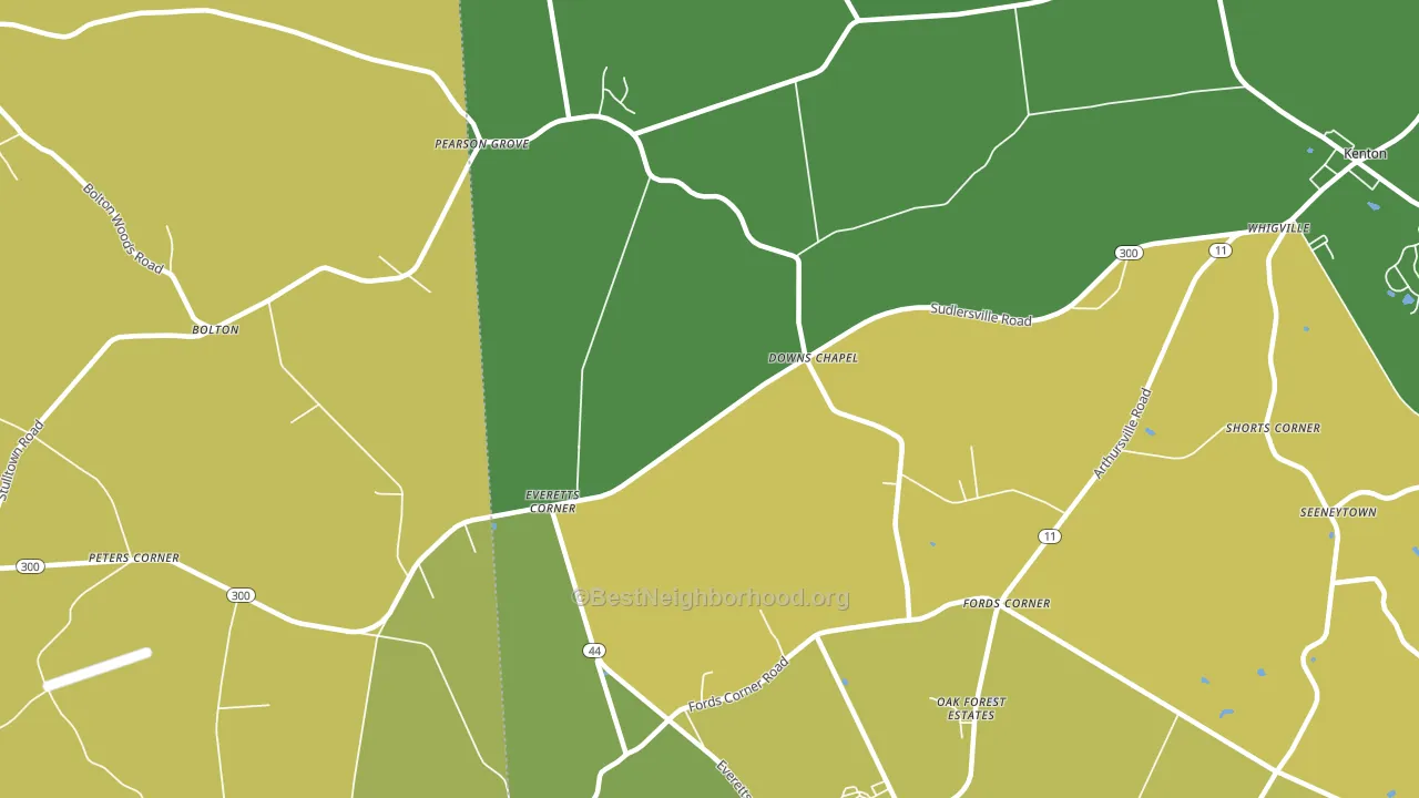 Downs Chapel, DE block-group voter-turnout map