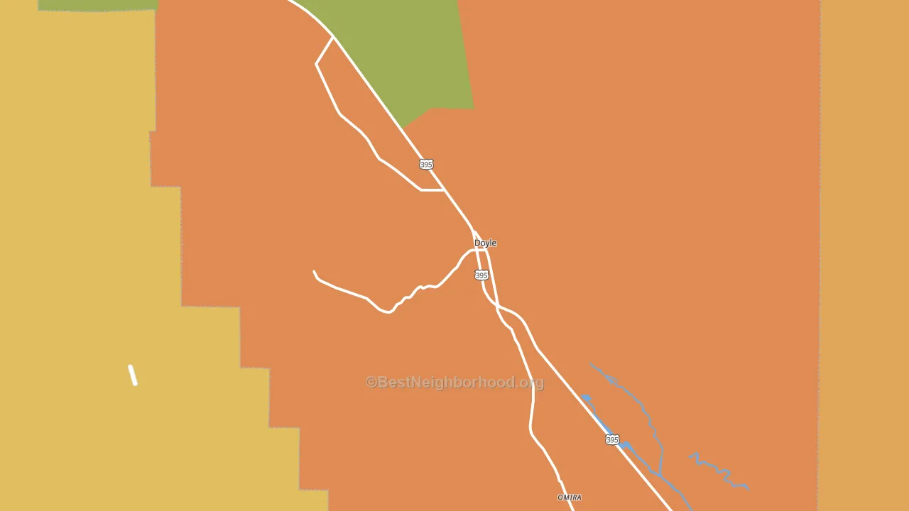 Doyle, CA block-group voter-turnout map