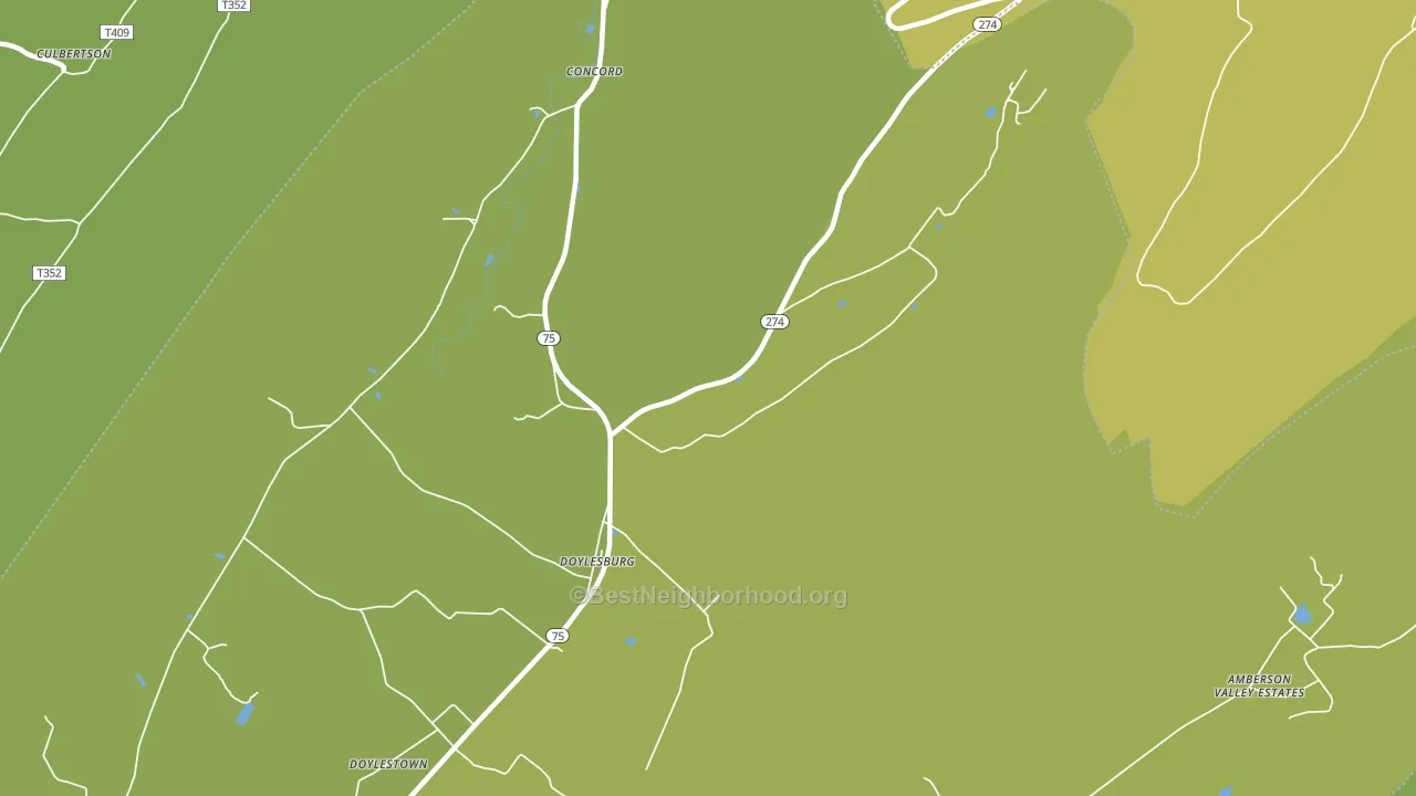 Doylesburg, PA block-group voter-turnout map