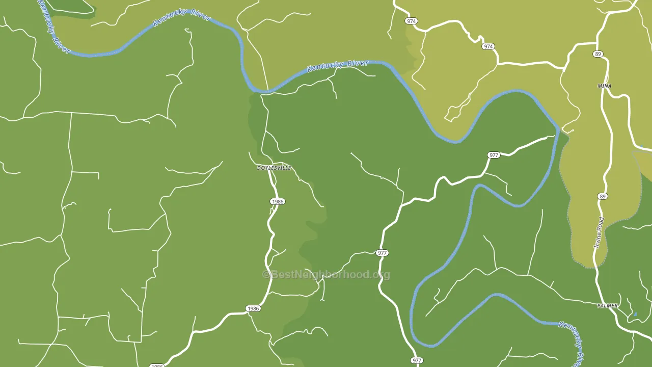 Doylesville, KY block-group voter-turnout map