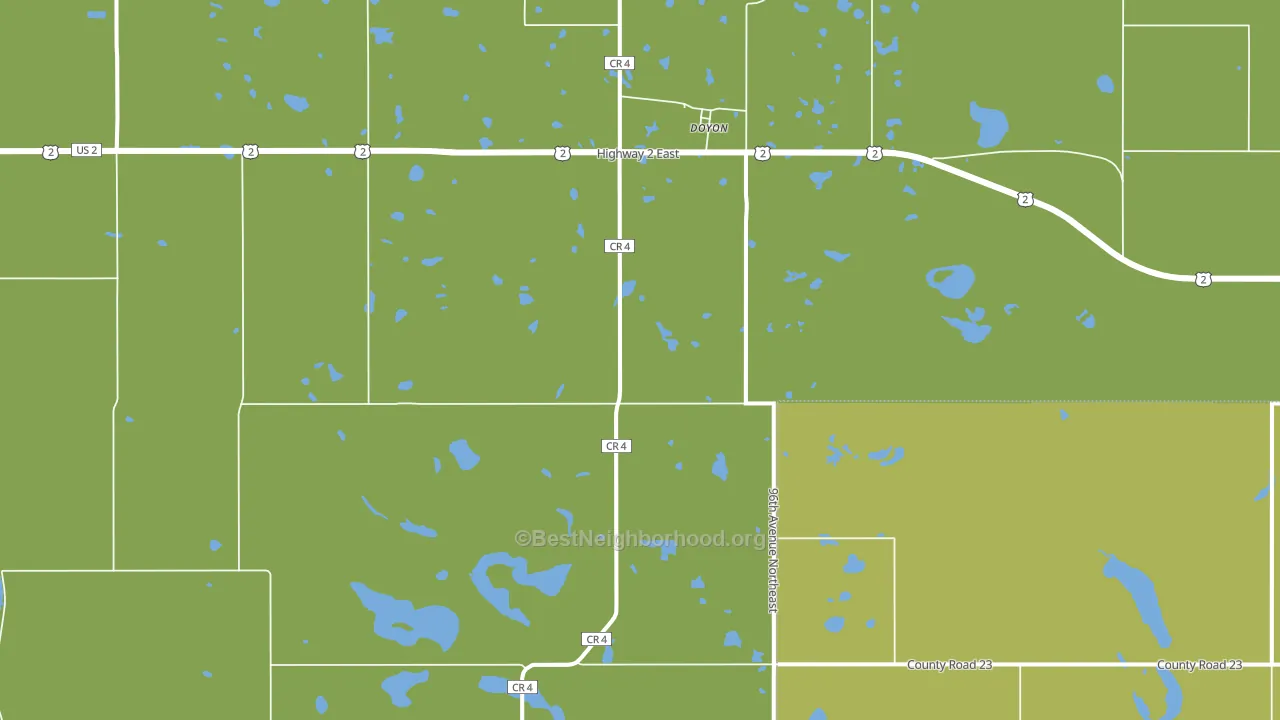 Doyon, ND block-group voter-turnout map