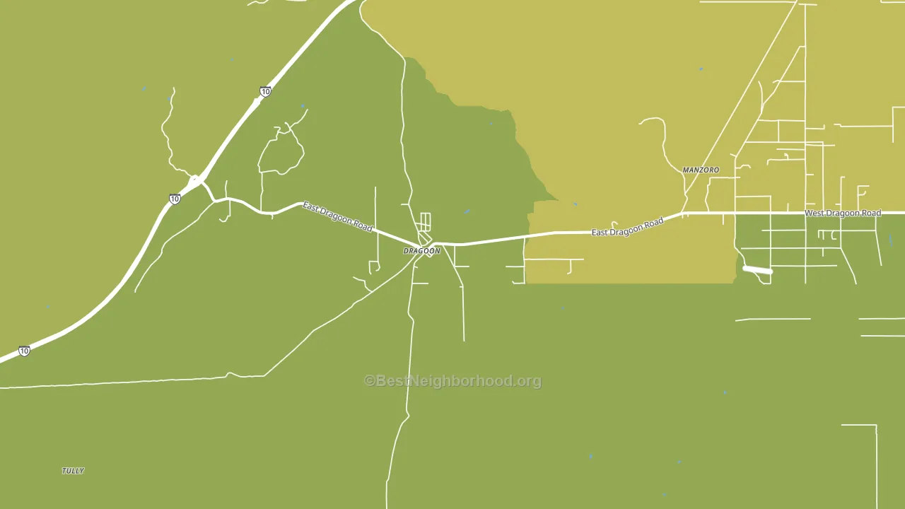 Dragoon, AZ block-group voter-turnout map