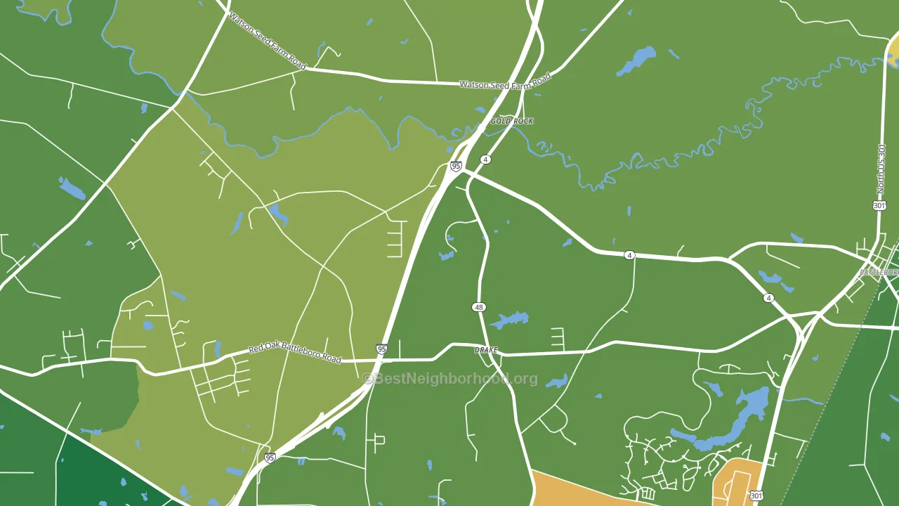 Drake, NC block-group voter-turnout map