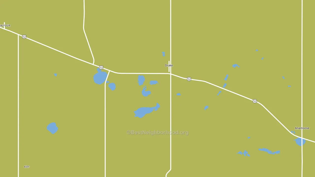 Drake, ND block-group voter-turnout map