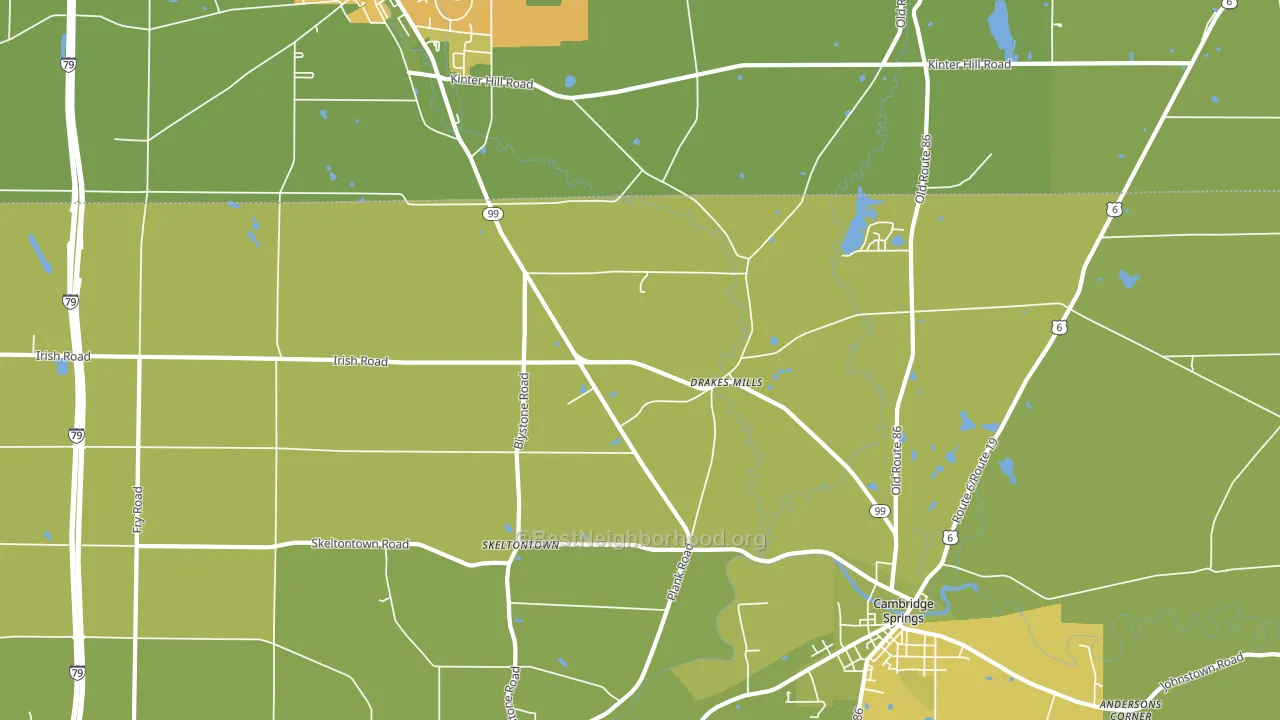 Drakes Mills, PA block-group voter-turnout map