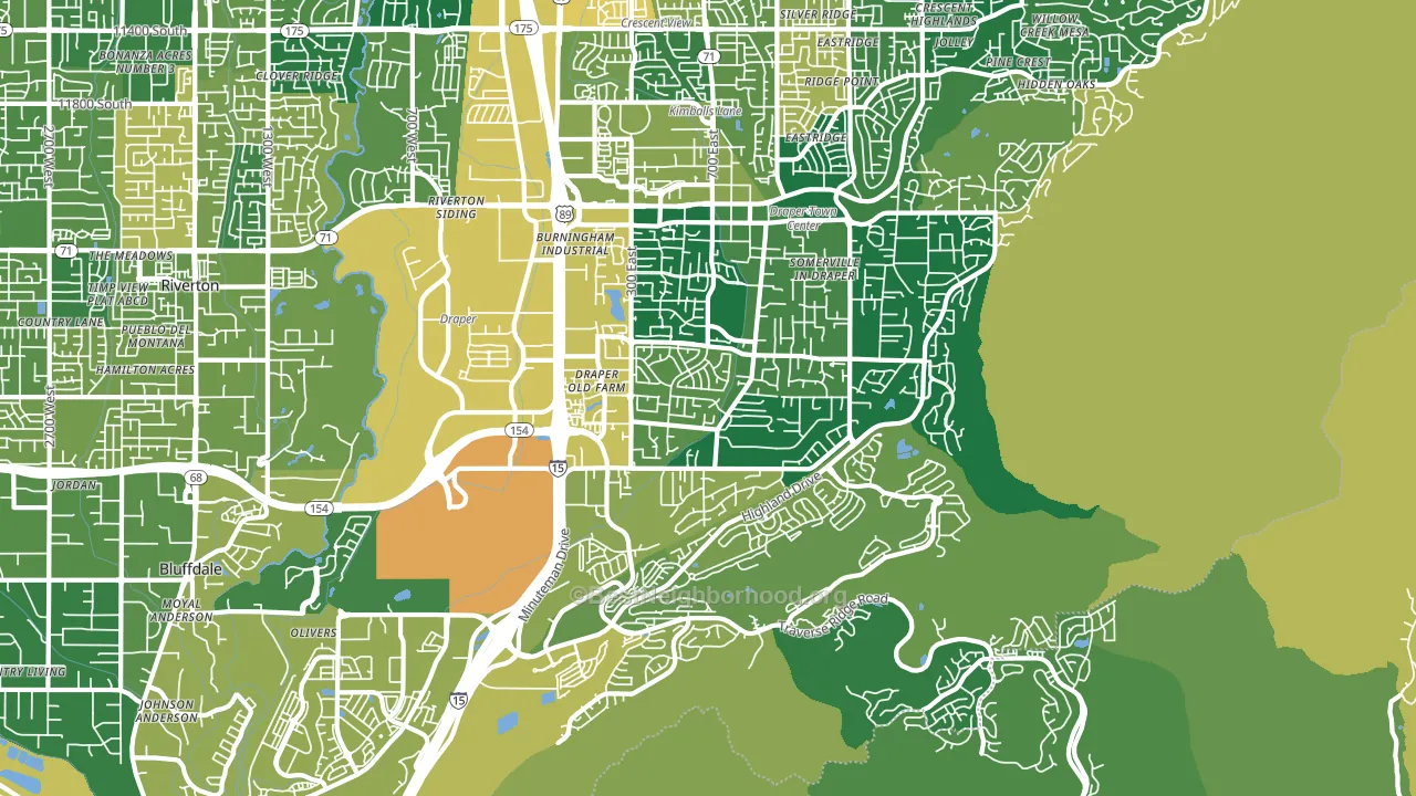 Draper, UT block-group voter-turnout map