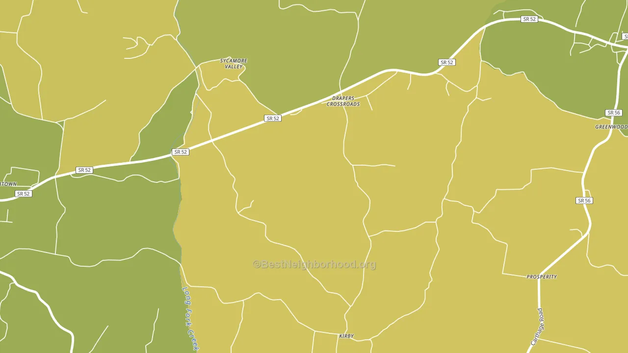 Drapers Crossroads, TN block-group voter-turnout map