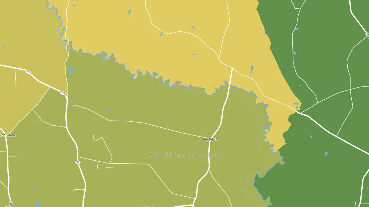 Draughn, NC block-group voter-turnout map