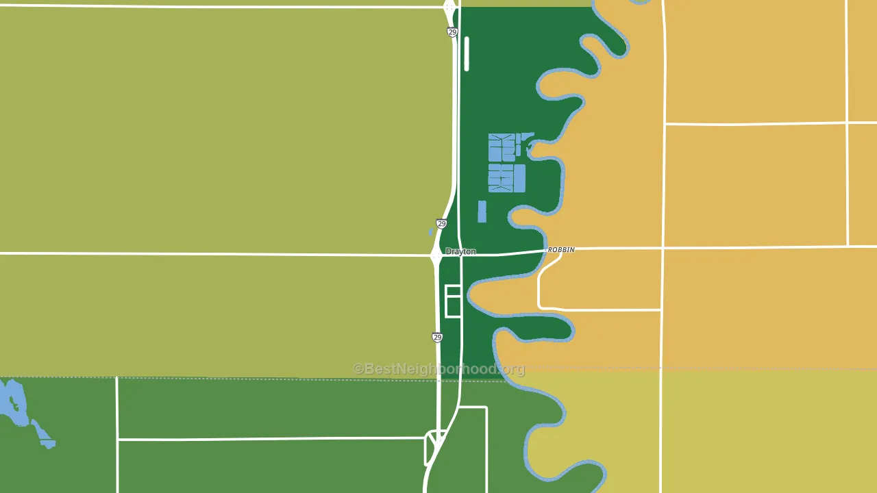 Drayton, ND block-group voter-turnout map