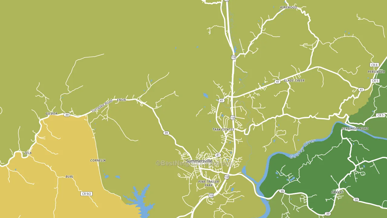 Drennen, WV block-group voter-turnout map