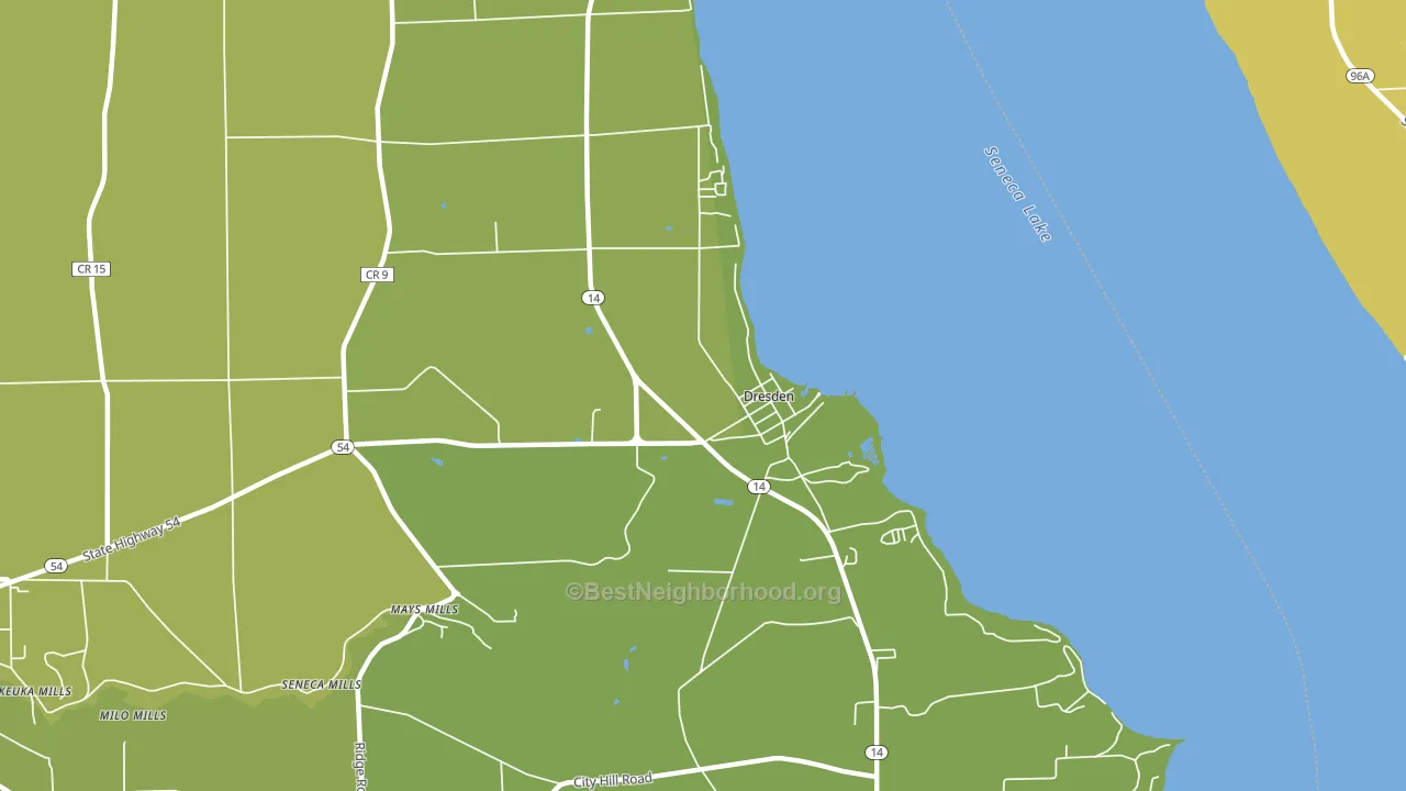 Dresden, NY block-group voter-turnout map