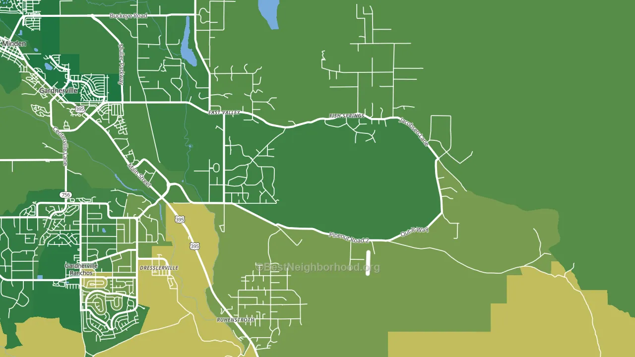 Dresslerville, NV block-group voter-turnout map