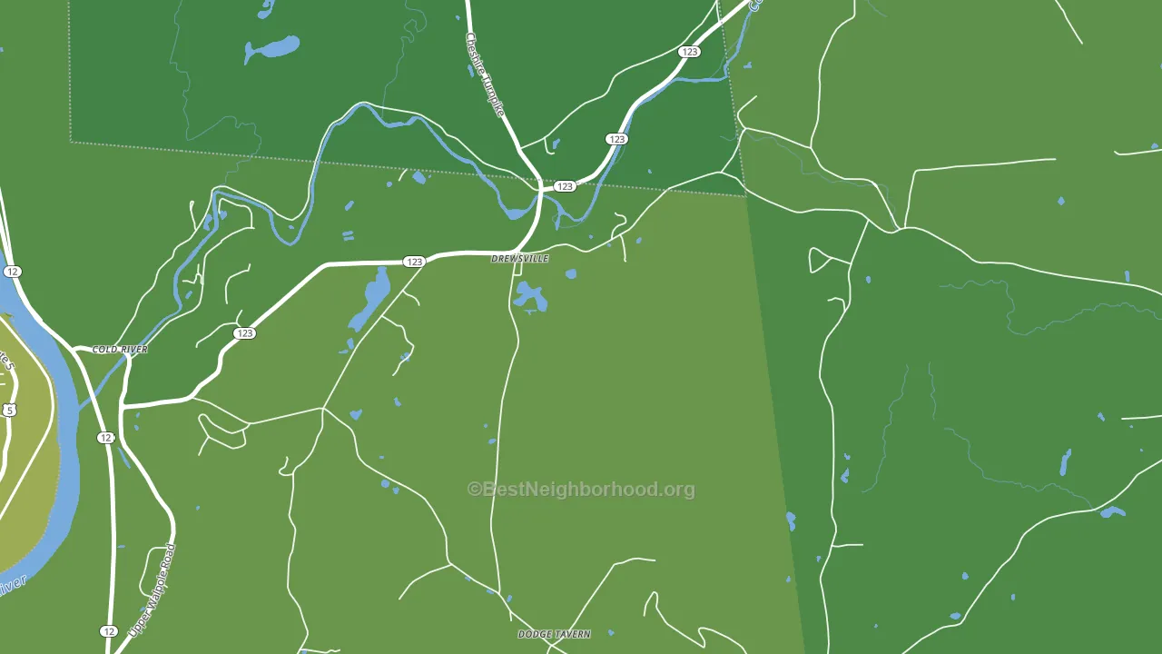 Drewsville, NH block-group voter-turnout map