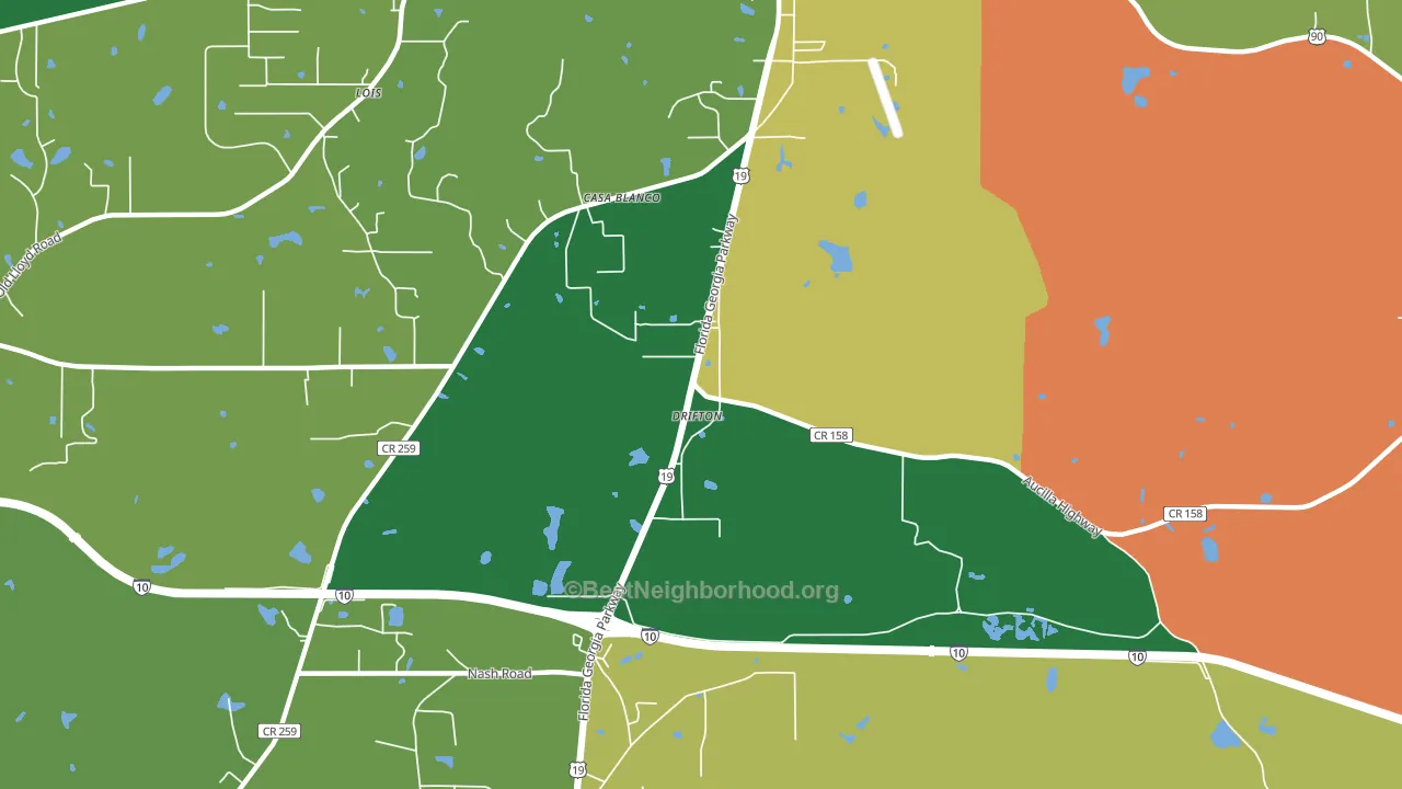 Drifton, FL block-group voter-turnout map