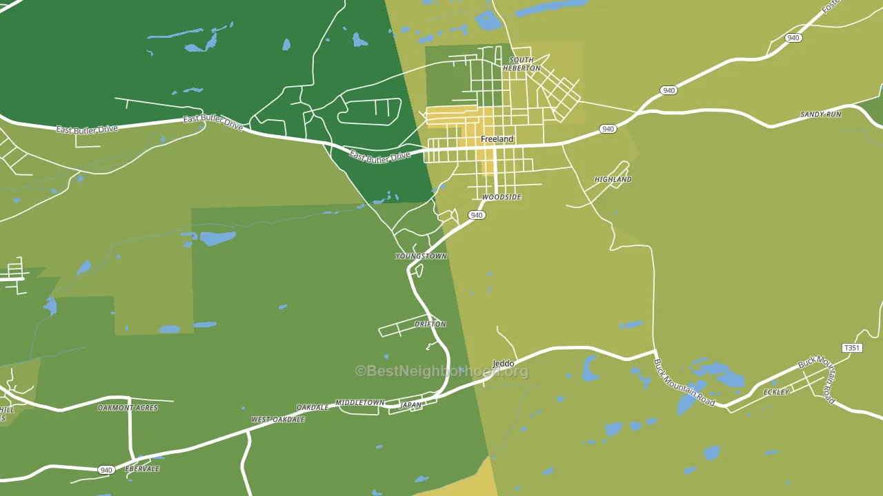 Drifton, PA block-group voter-turnout map