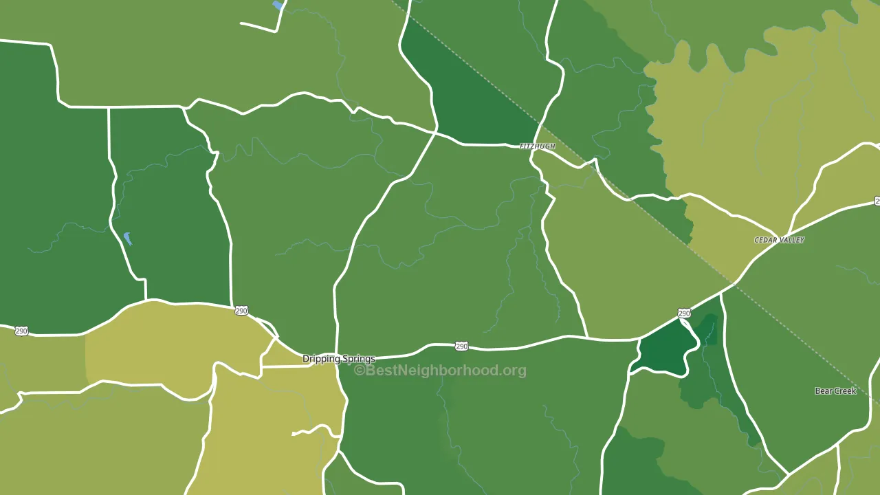 Dripping Springs, TX block-group voter-turnout map