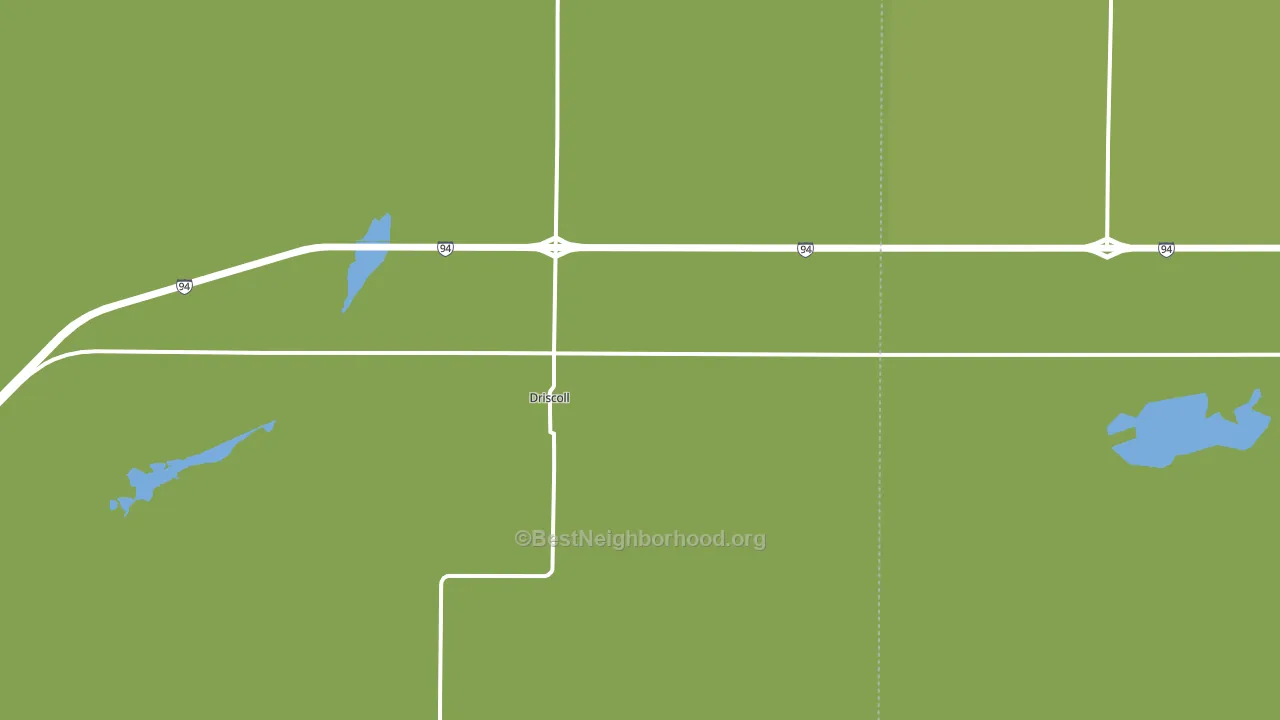 Driscoll, ND block-group voter-turnout map