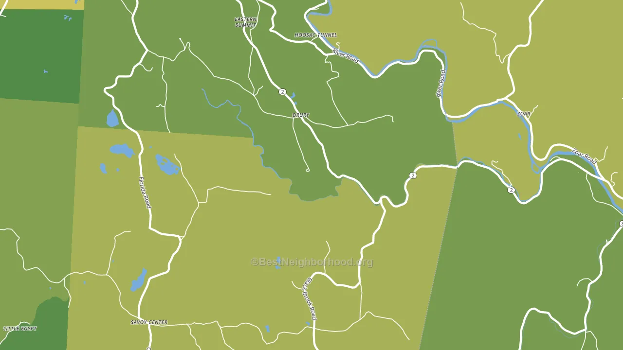 Drury, MA block-group voter-turnout map