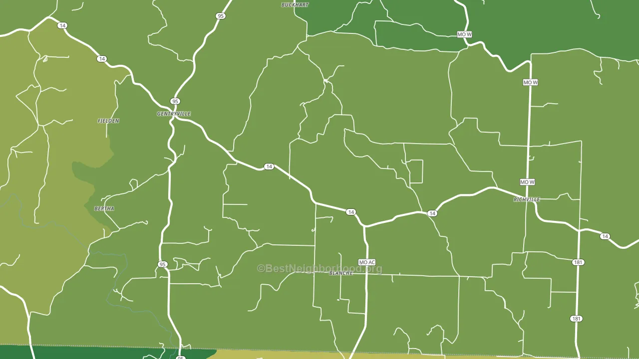 Drury, MO block-group voter-turnout map
