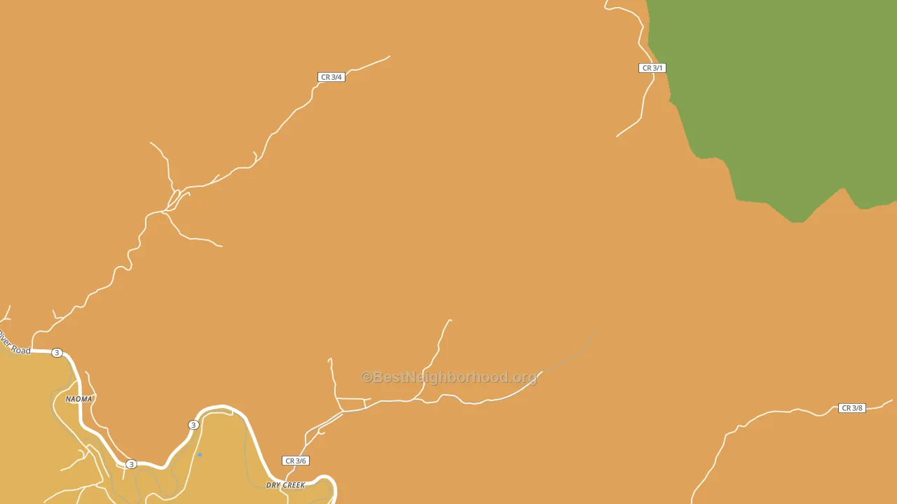 Dry Creek, WV block-group voter-turnout map