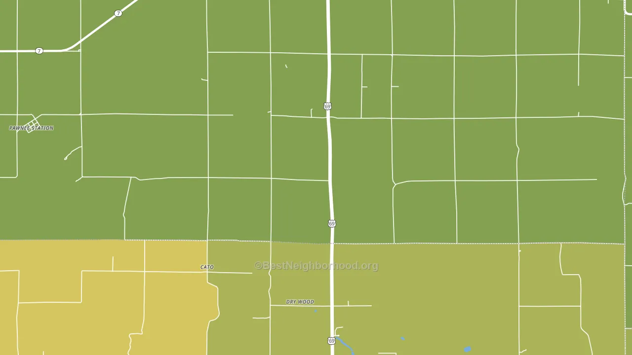 Dry Wood, KS block-group voter-turnout map