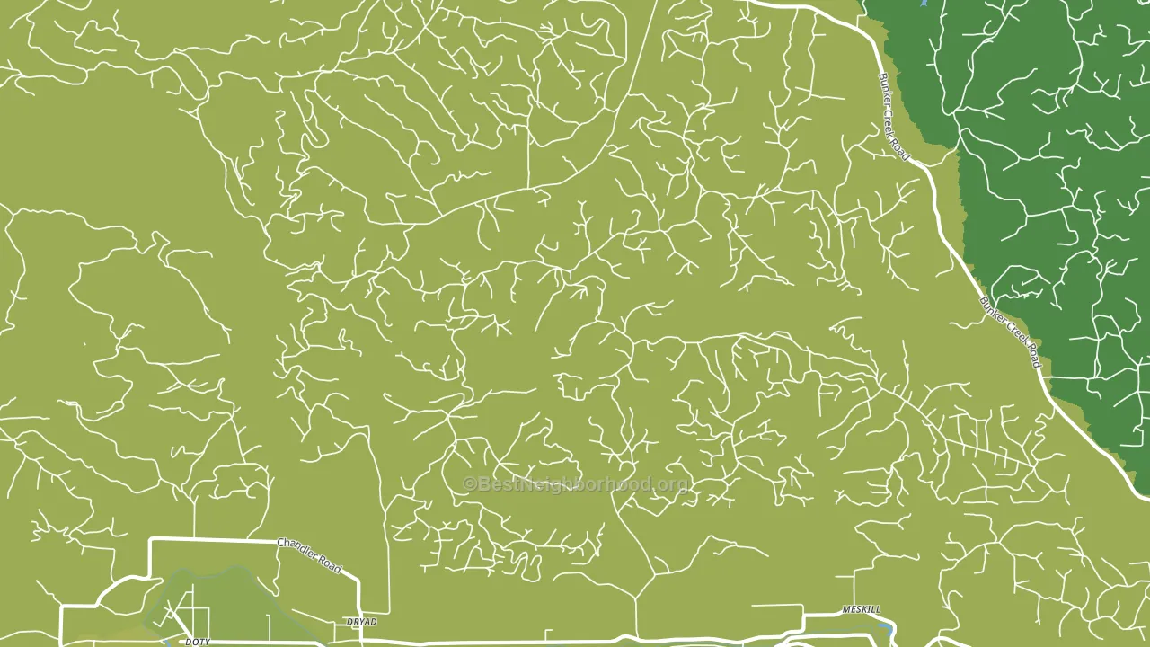 Dryad, WA block-group voter-turnout map