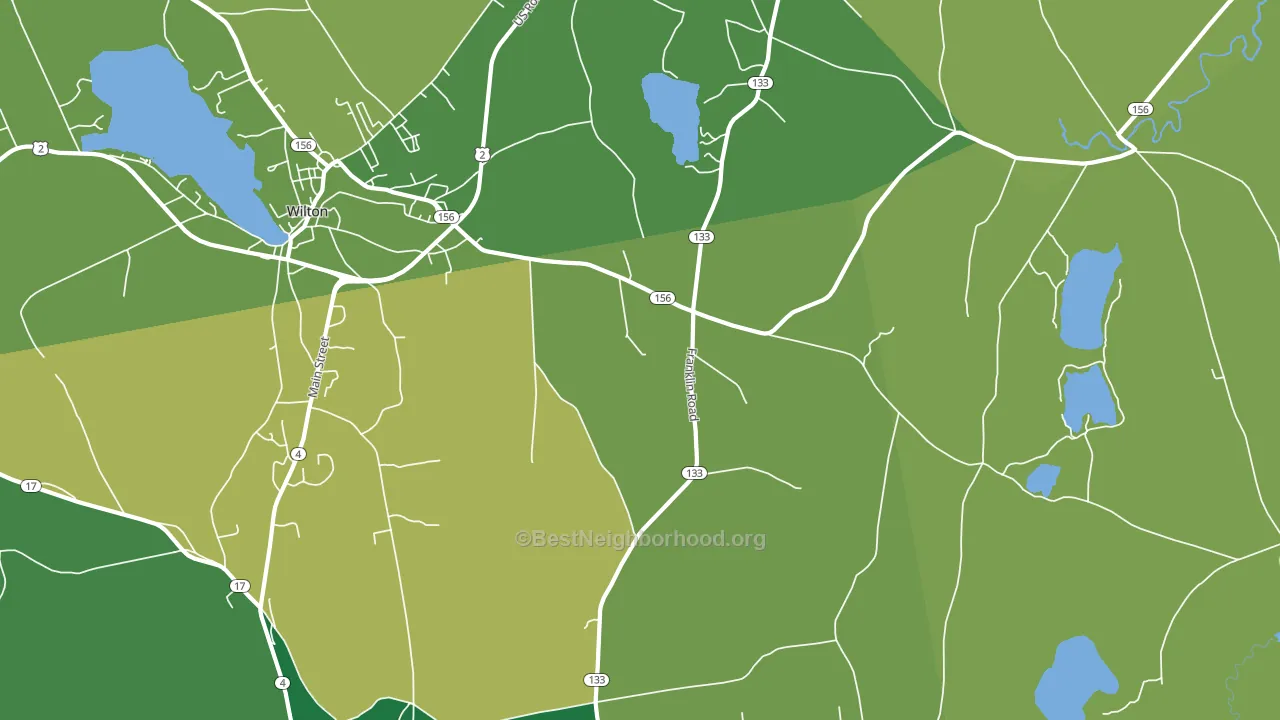 Dryden, ME block-group voter-turnout map