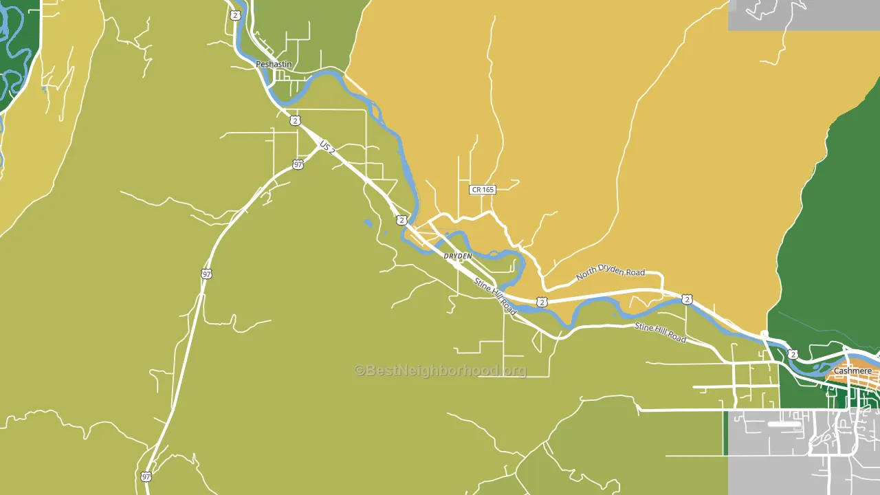 Dryden, WA block-group voter-turnout map