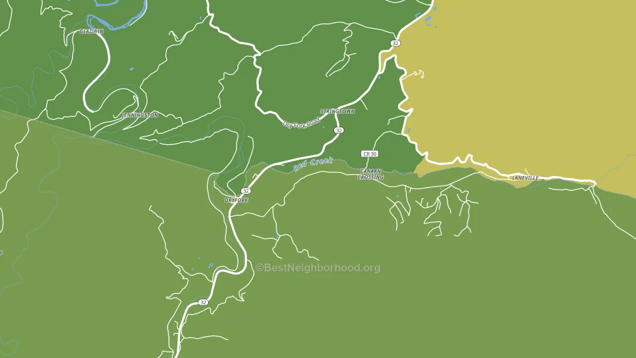 Dryfork, WV block-group voter-turnout map