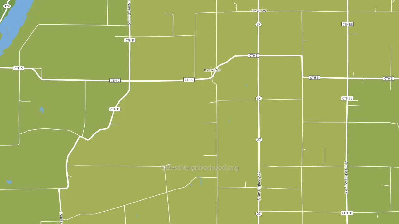 Drywood, WI block-group voter-turnout map