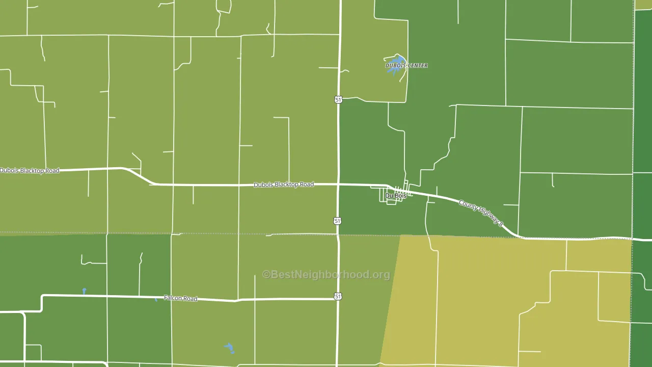 Du Bois, IL block-group voter-turnout map