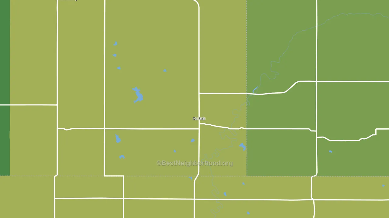 Du Bois, NE block-group voter-turnout map