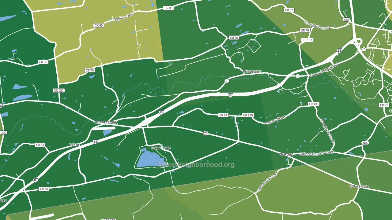 Duanesburg, NY block-group voter-turnout map