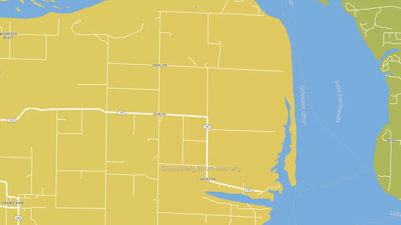 Dublin, AR block-group voter-turnout map