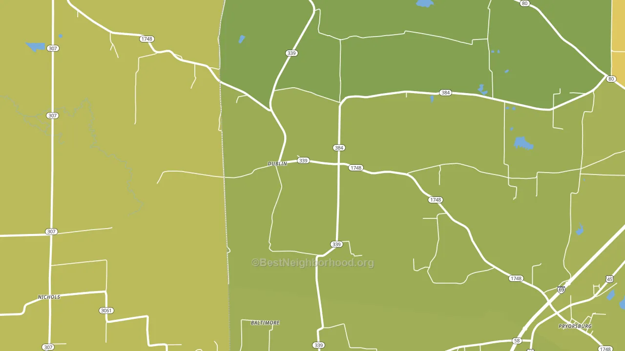 Dublin, KY block-group voter-turnout map