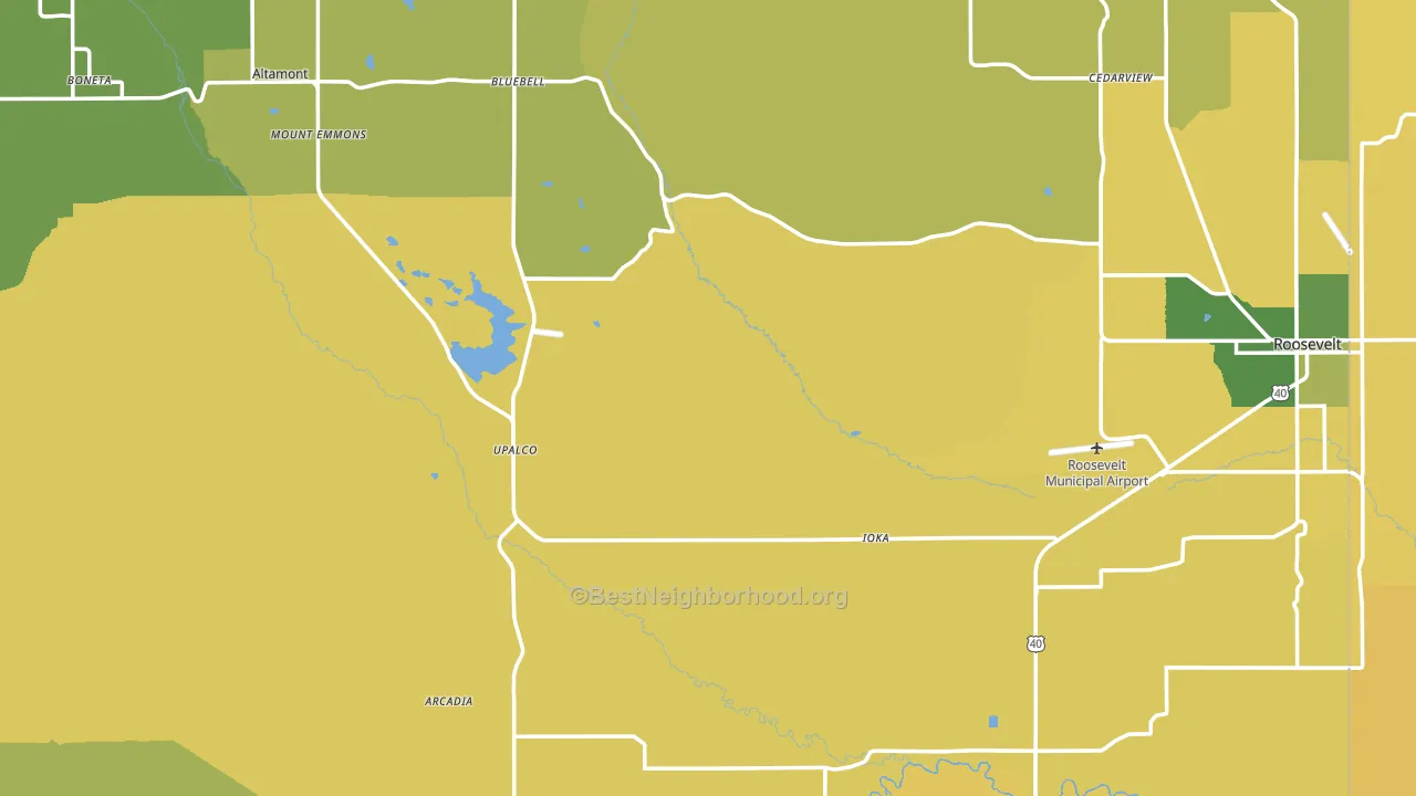 Duchesne County, UT block-group voter-turnout map
