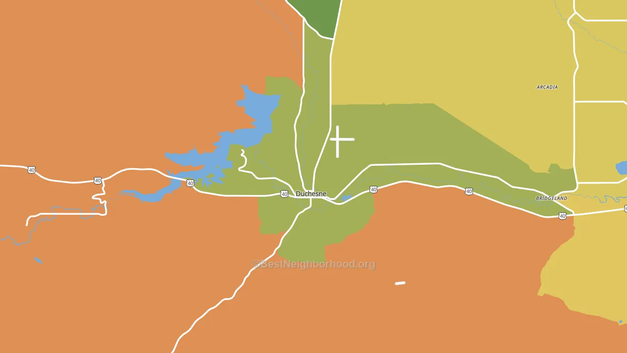 Duchesne, UT block-group voter-turnout map