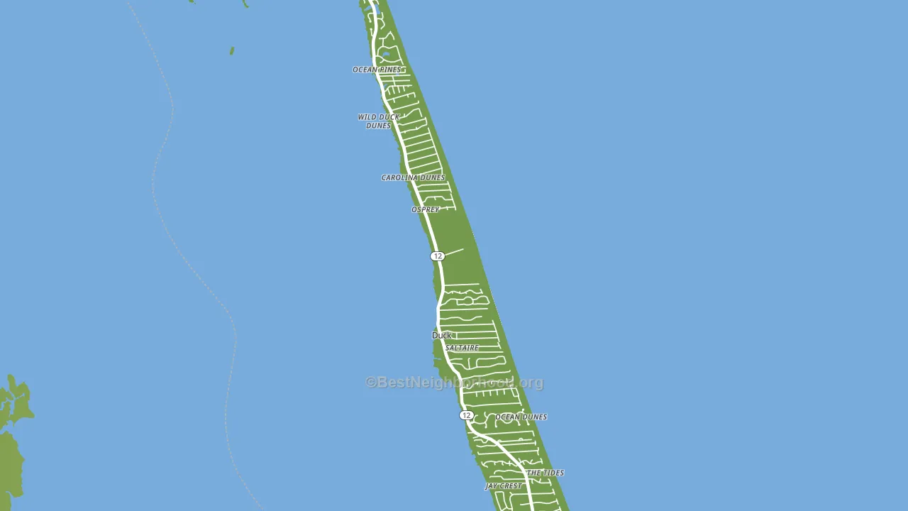 Duck, NC block-group voter-turnout map