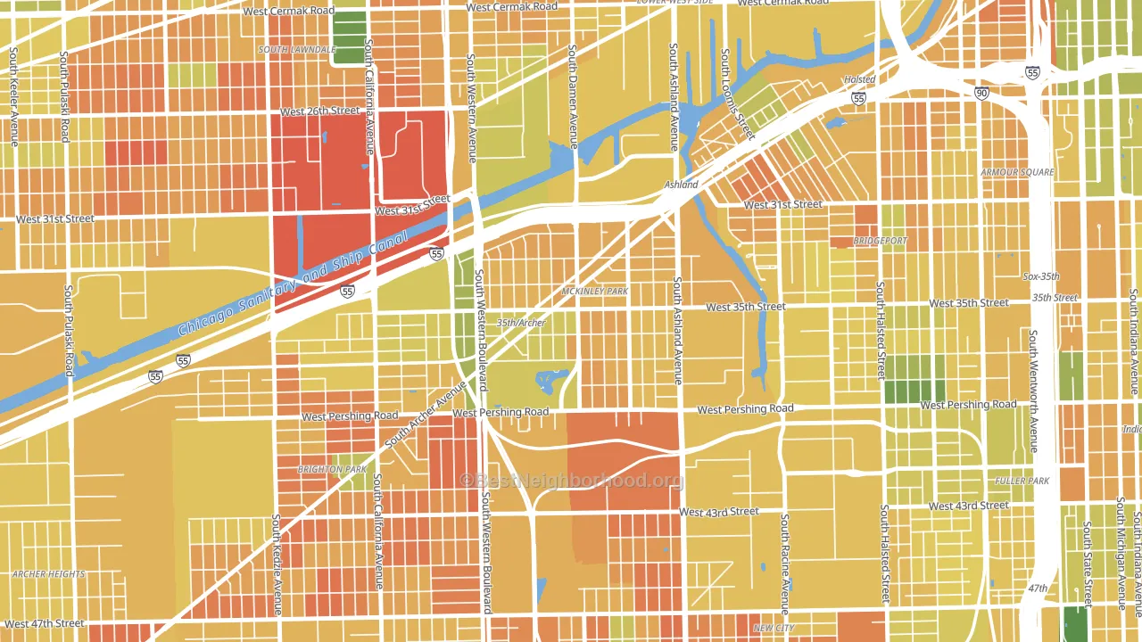 Ducktown, Chicago, IL block-group voter-turnout map