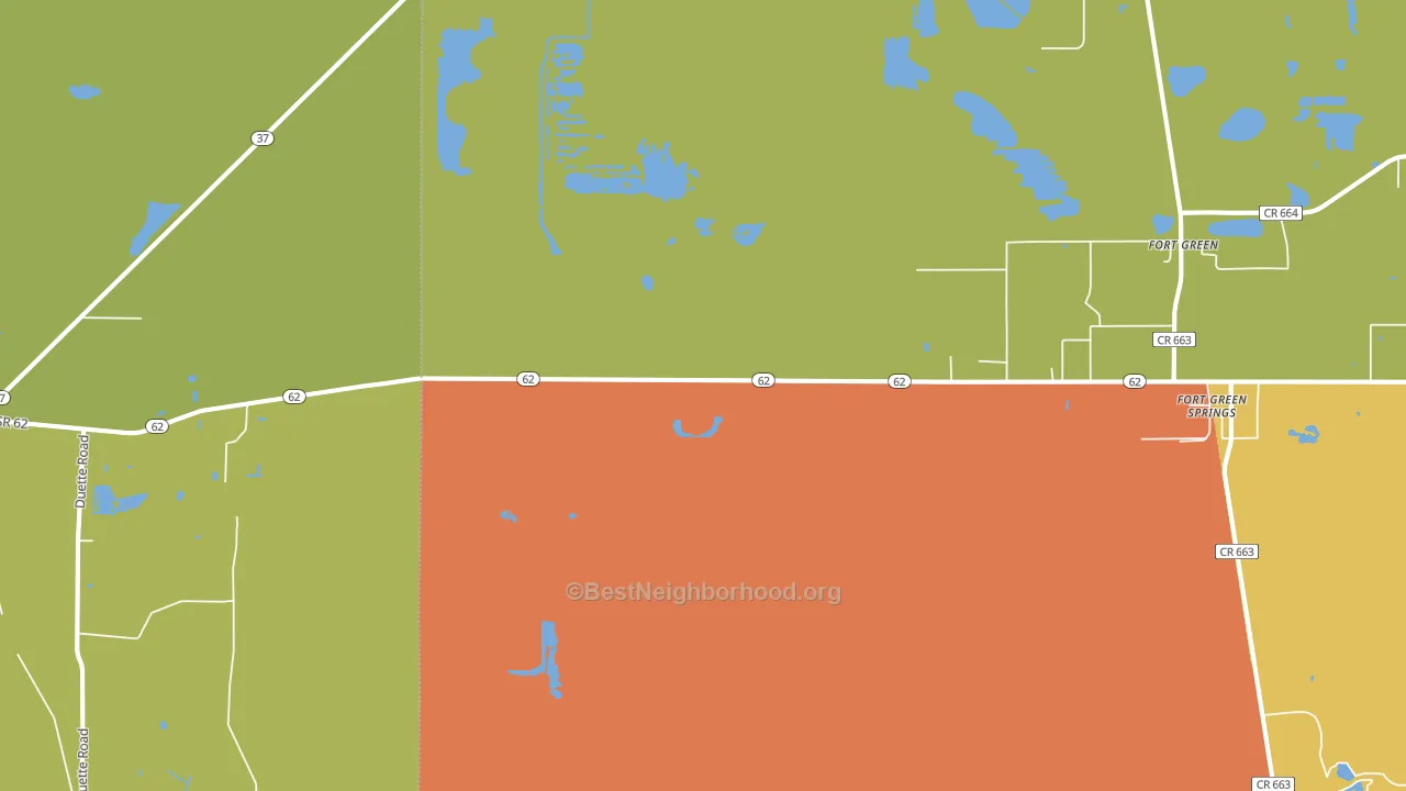 Duette, FL block-group voter-turnout map
