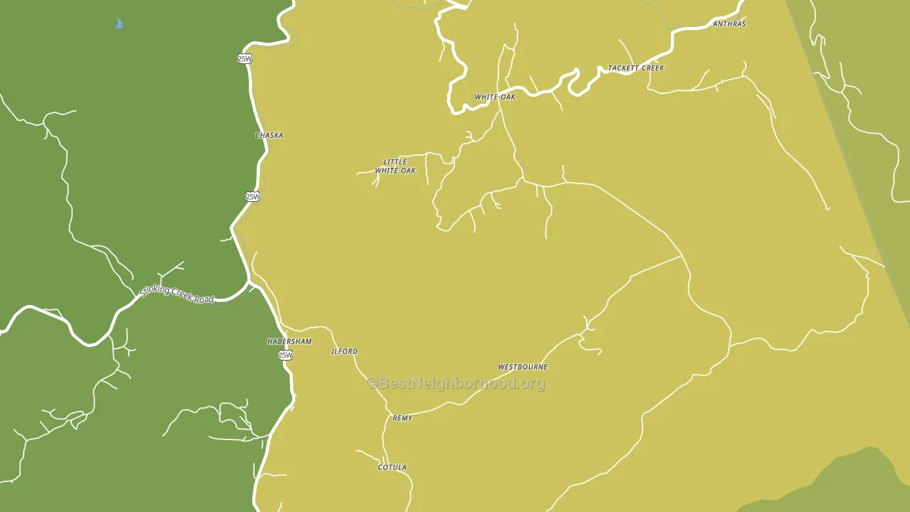 Duff, TN block-group voter-turnout map