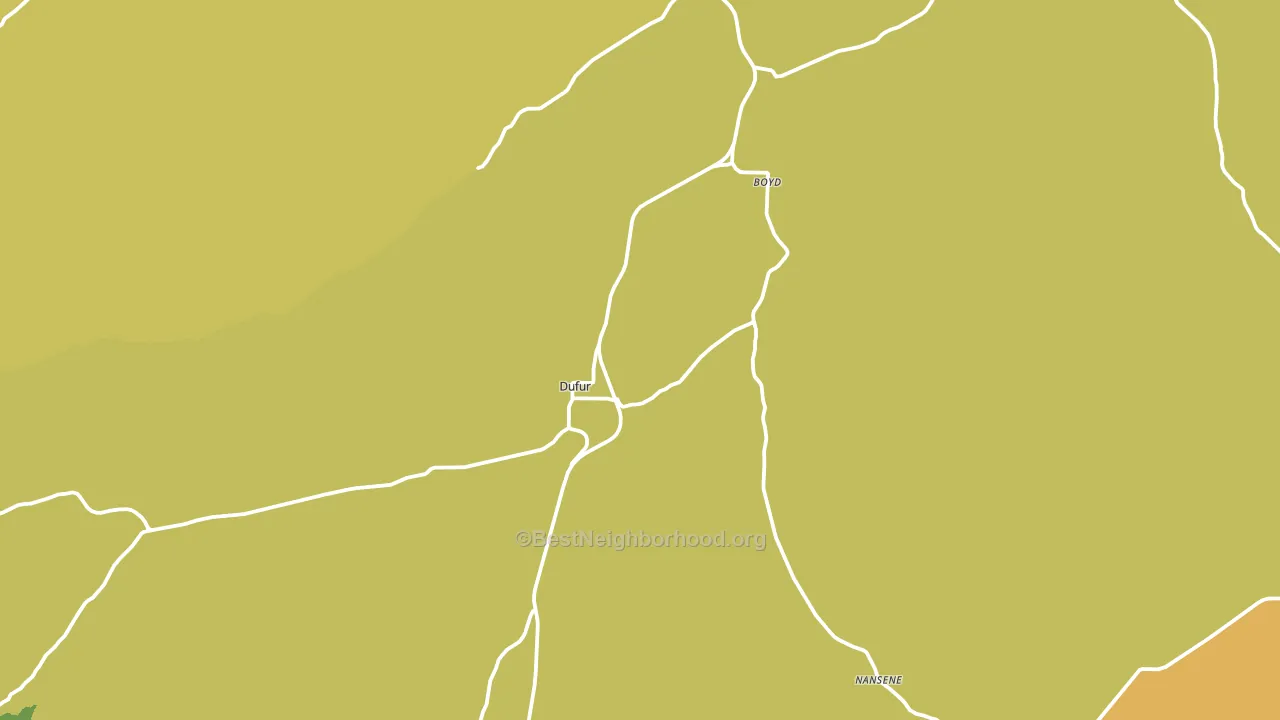 Dufur, OR block-group voter-turnout map