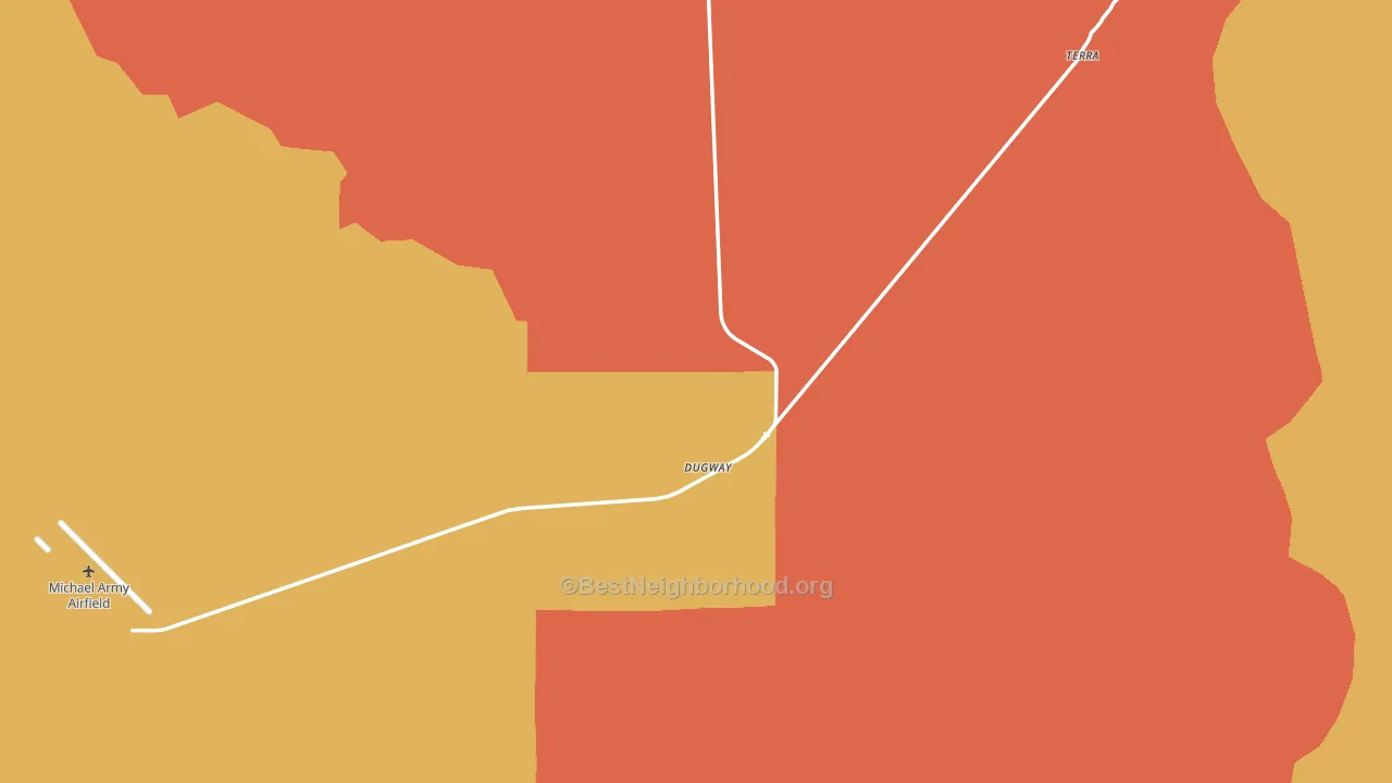 Dugway, UT block-group voter-turnout map