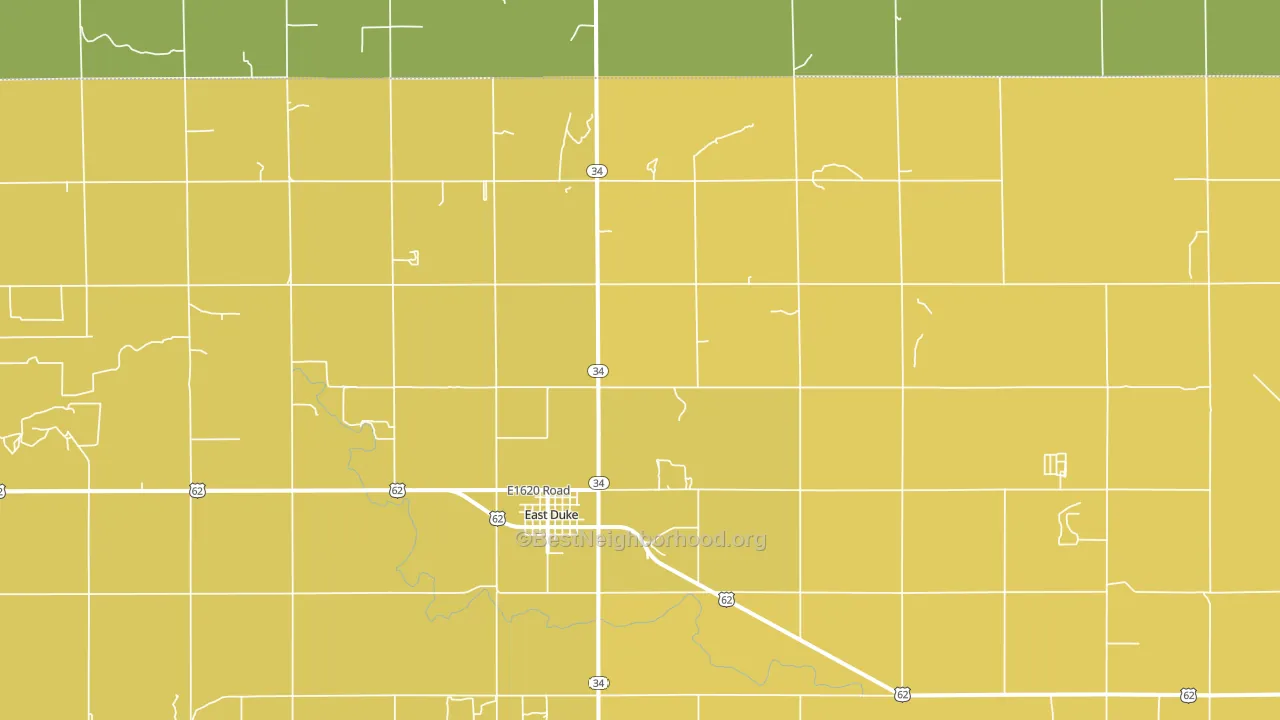 Duke, OK block-group voter-turnout map
