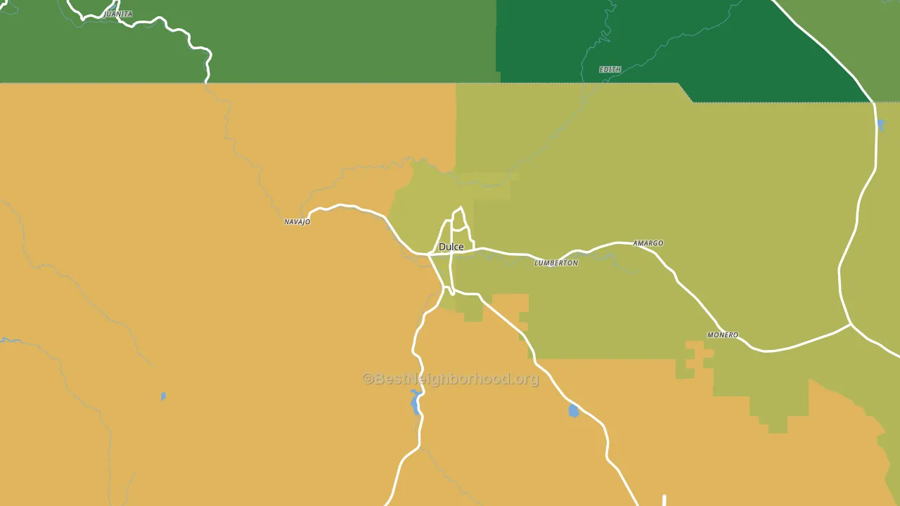 Dulce, NM block-group voter-turnout map