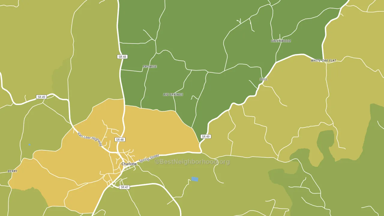 Dull, TN block-group voter-turnout map